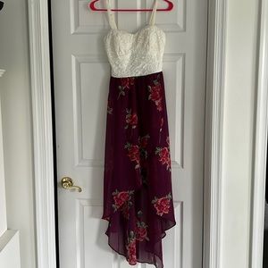 Lily Rose Lace Floral High-Low Dress